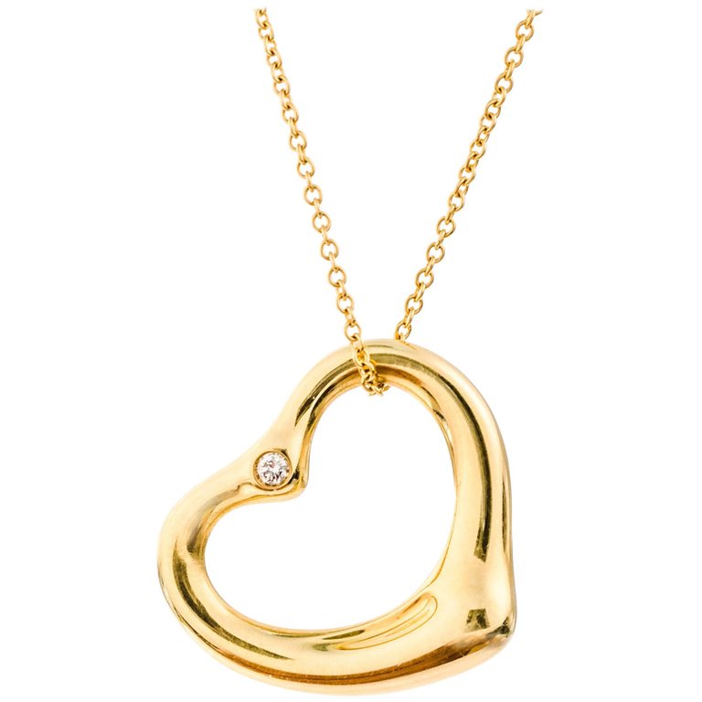 Tiffany Jewelry Open Heart Necklace